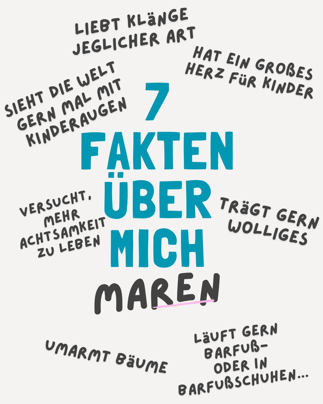 Und es gibt noch so viel mehr über mich…